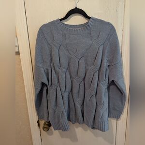 J.Jill chenille medium sky blue sweater